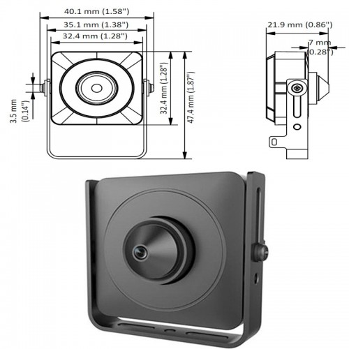 HD-TVI 2.0 Mpx 3.7mm Мини Камера HIKVISION