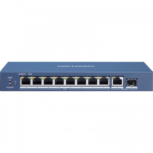 10-Портов PoE Switch за 8 броя IP Камери- HIKVISION DS-3E0510P-E/M