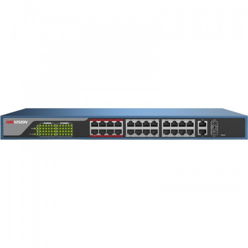 Управляем (smart managed) PoE Switch за 24 броя IP Камери - HIKVISION DS-3E1326P-EI