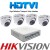 FULL HD 2.0Mpx Комплект за видеонаблюдение Hikvision с 4 бр. HD-TVI Куполни Камери и Хибриден Рекодер