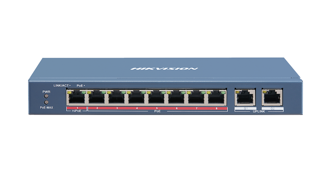 Hikvision 10 портов PoE мрежов комутатор DS-3E0310HP-E