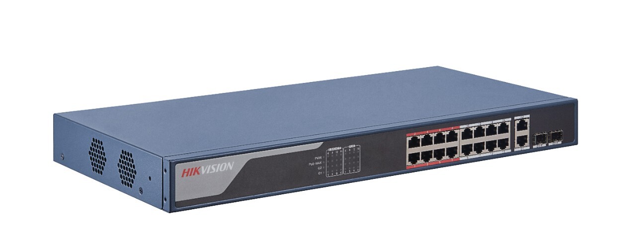 Hikvision 18 портов управляем PoE мрежов комутатор DS-3E1318P-EI