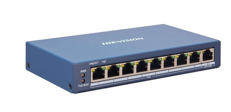 Hikvision 9-портов управляем PoE SMART комутатор DS-3E1309P-EI