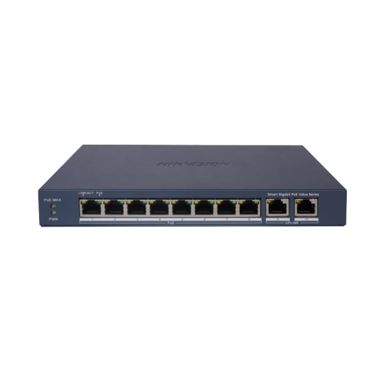 Hikvision 10-портов PoE мрежов комутатор DS-3E1510P-EI/M