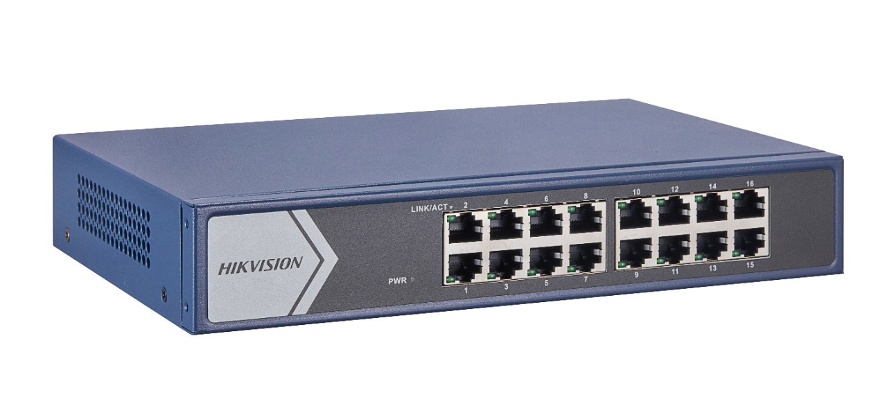 Hikvision 16 портов гигабитов агрегиращ мрежов комутатор DS-3E1516-EI-V3