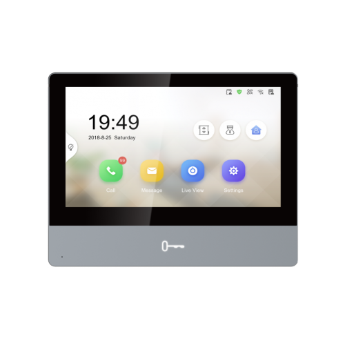 Цветен домофонен монитор HIKVISION DS-KH8350-WTE1 с 7 инча тъчскрийн