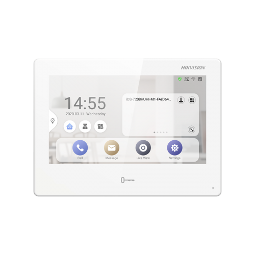 Цветен домофонен монитор HIKVISION DS-KH9310-WTE1 с 7 инча тъчскрийн