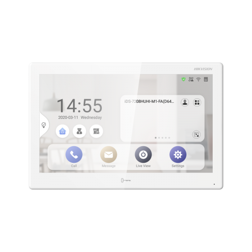 Цветен домофонен монитор HIKVISION DS-KH9510-WTE1 с 7 инча тъчскрийн
