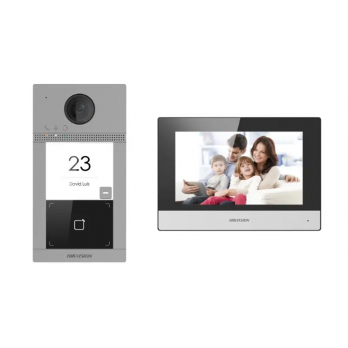 Комплект IP видео домофон HIKVISION DS-KIS604-S с монитор и PoE суич