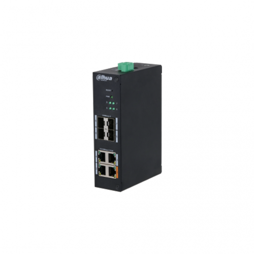 DAHUA HS4408-4ET-60 6-портов управляем индустриален PoE комутатор
