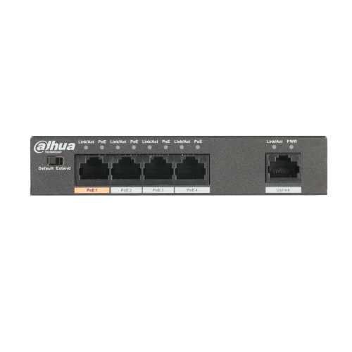 DAHUA PFS3005-4ET-60 5-портов PoE суич с 4 PoE порта