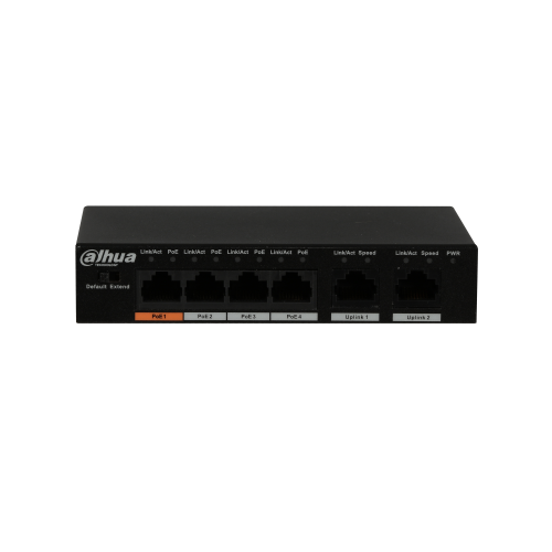 DAHUA PFS3006-4ET-60 6-портов PoE суич с 4 PoE порта
