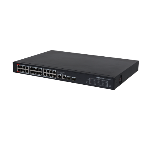 DAHUA 28-портов PoE комутатор с 24 PoE порта и 4 Uplink порта